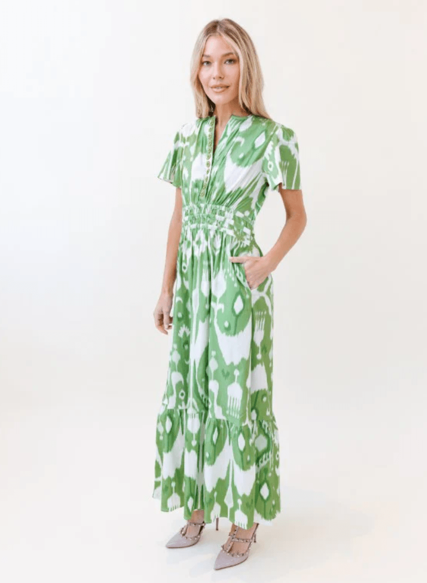 Sheridan French | Sheridan French | Eloise Dress - Apple Ikat | Cloister Collection | CONTEMPORARY