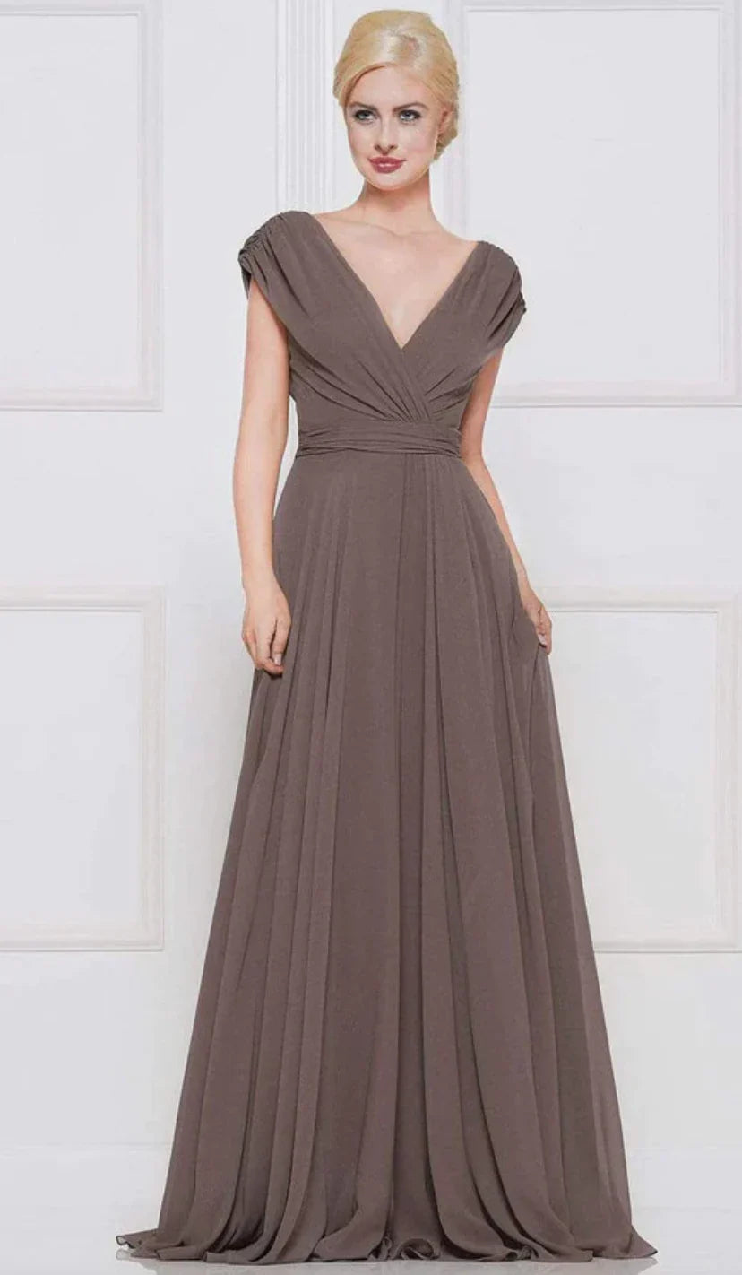 Marsoni | Shirred Cap Slv. Gown