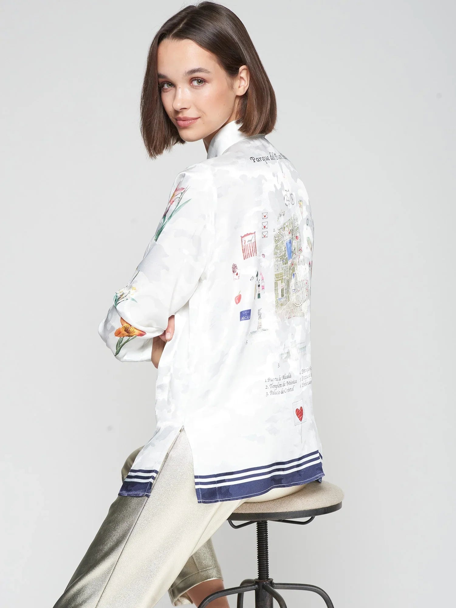 Vilagallo | Jaquard Print Top