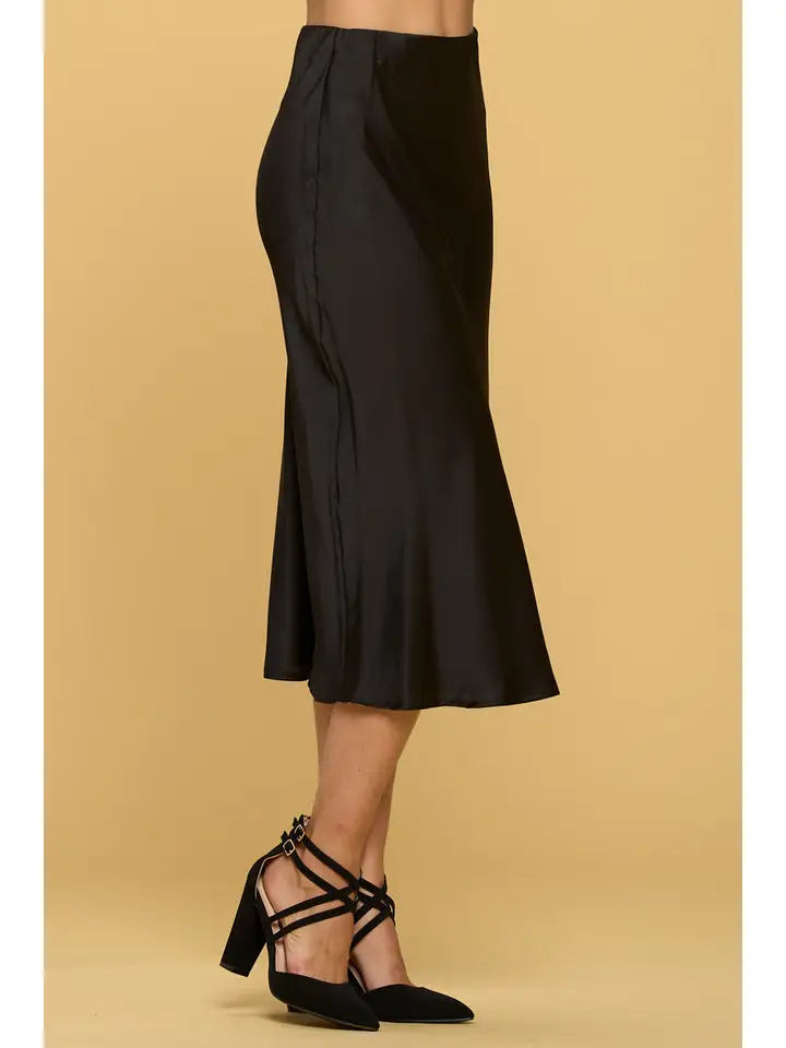 Cloister Collec | Solid Satin Skirt