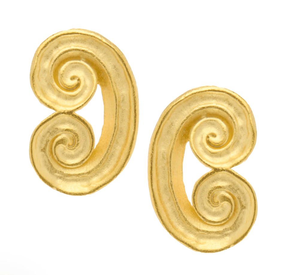 Susan Shaw | Susan Shaw | Volute Scroll Earrings | Cloister Collection |