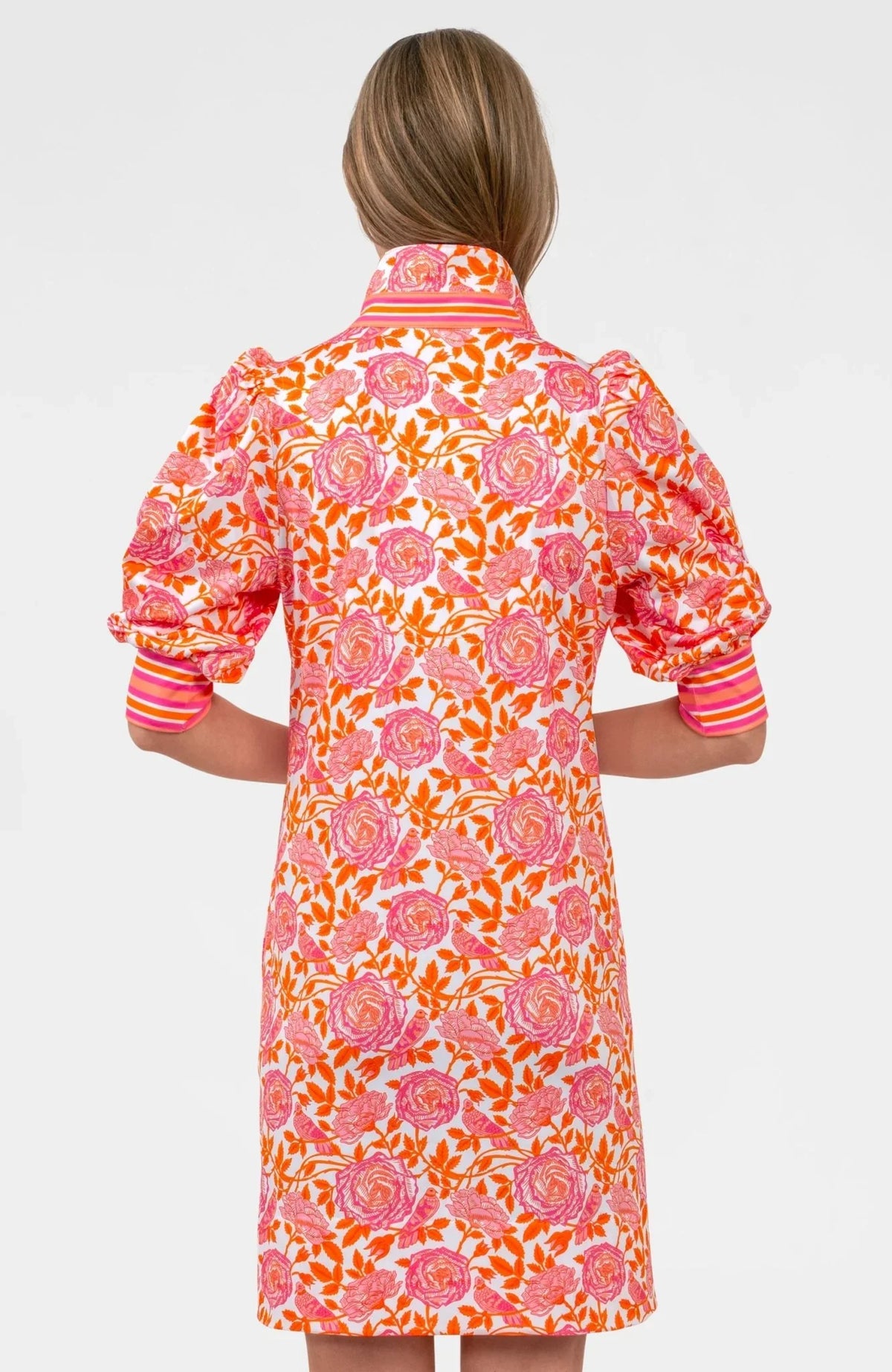 GRETCHEN SCOTT Swagger Dress in Smell The Roses casual floral dress with a relaxed fit and vibrant rose pattern.