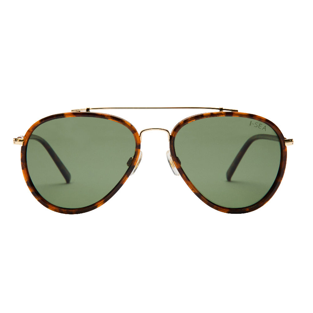 I-sea | Tort Sunglasses with Green Len