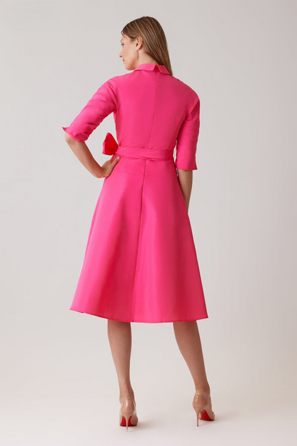 Teri Jon | Taffeta Shirt Dress