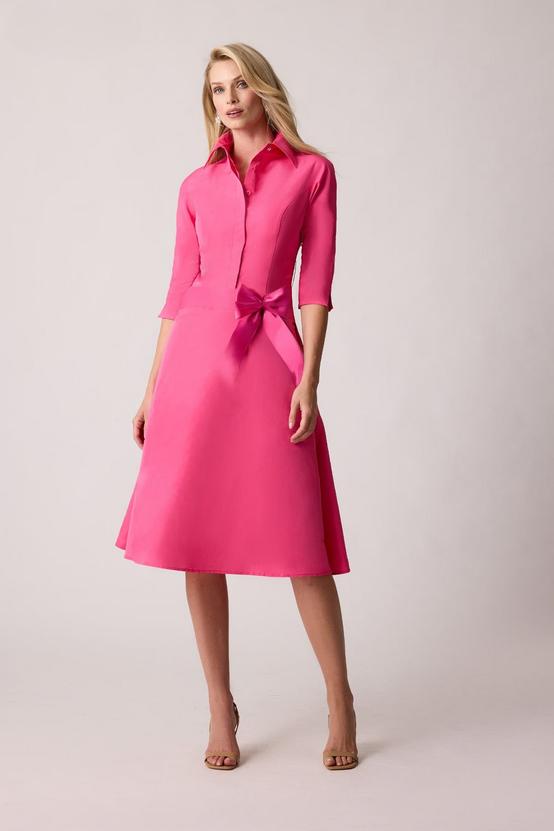 Teri Jon | Taffeta Shirt Dress