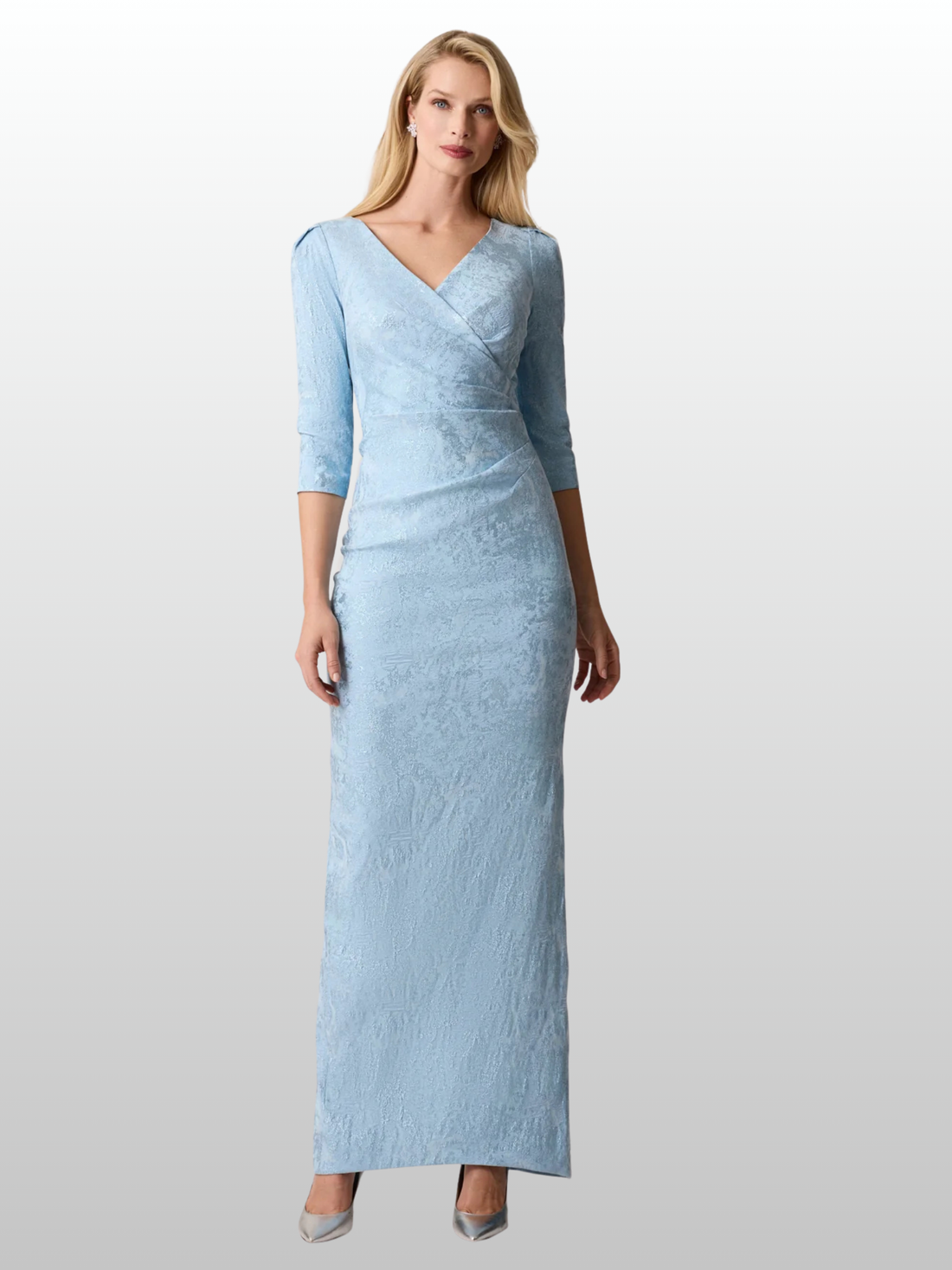 Teri Jon | Stretch Jacquard Gown
