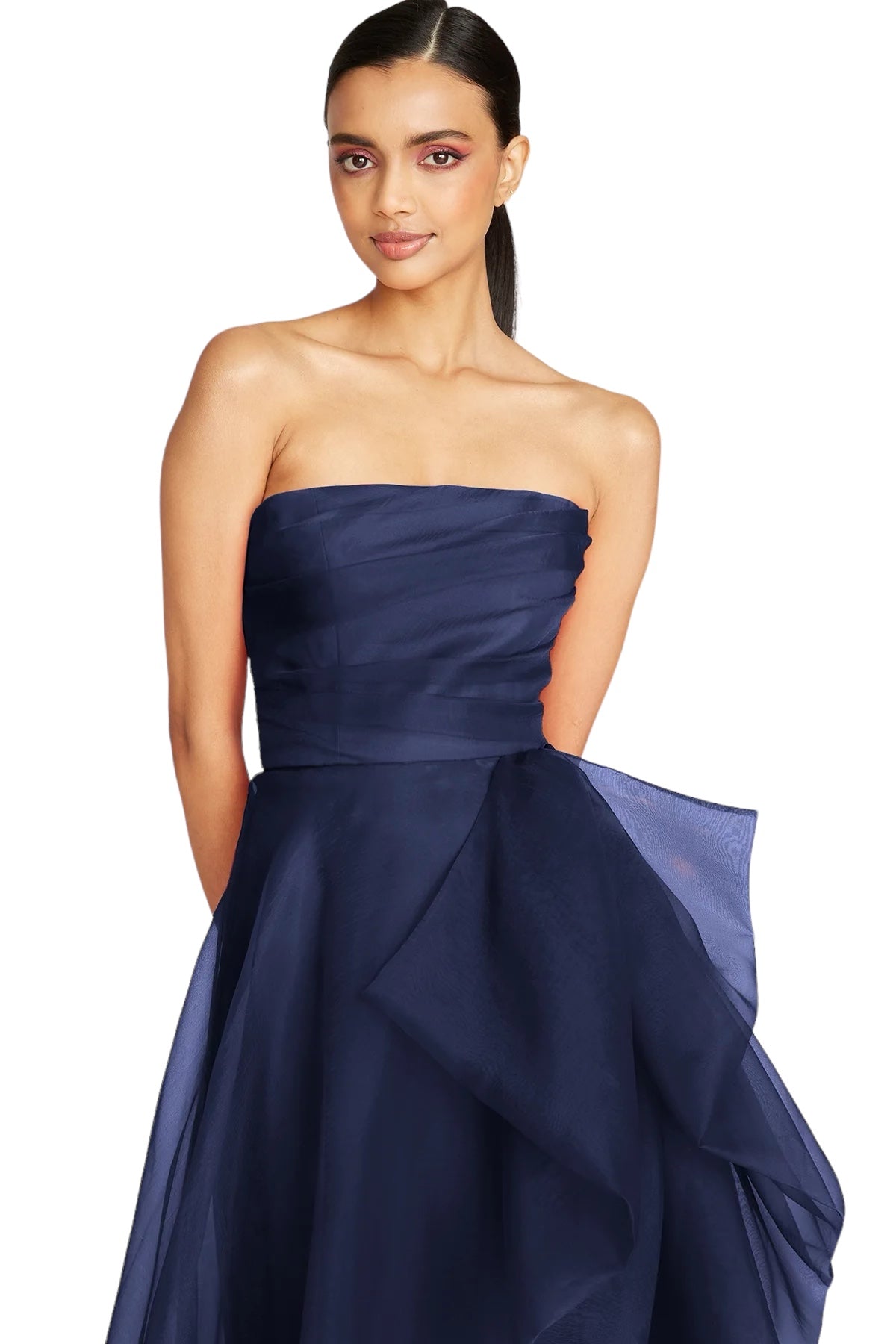 Theia | Theia | Teresa Strapless Draped Gown | Cloister Collection | M.O.B.