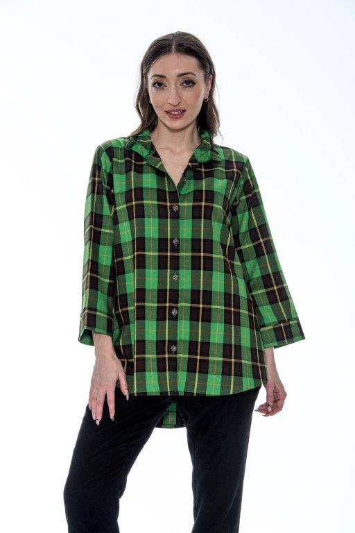 Too Fan | Too Fan | Flannel Top - Green | Cloister Collection | TOPS