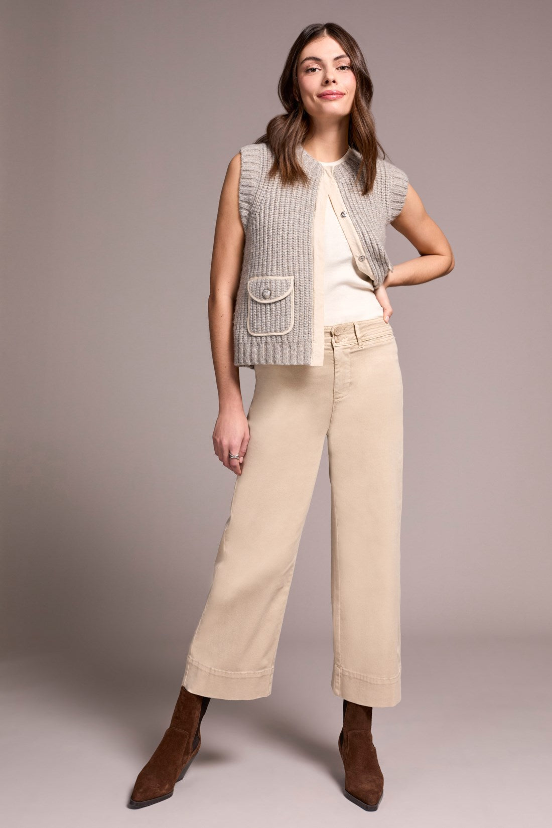 Tribal | High Rise Fly Frt Palazzo W/ W