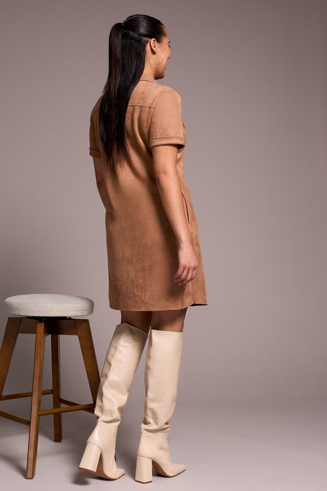 Tribal | S/s Dress W/ Frt Eyelet Dtl &amp;