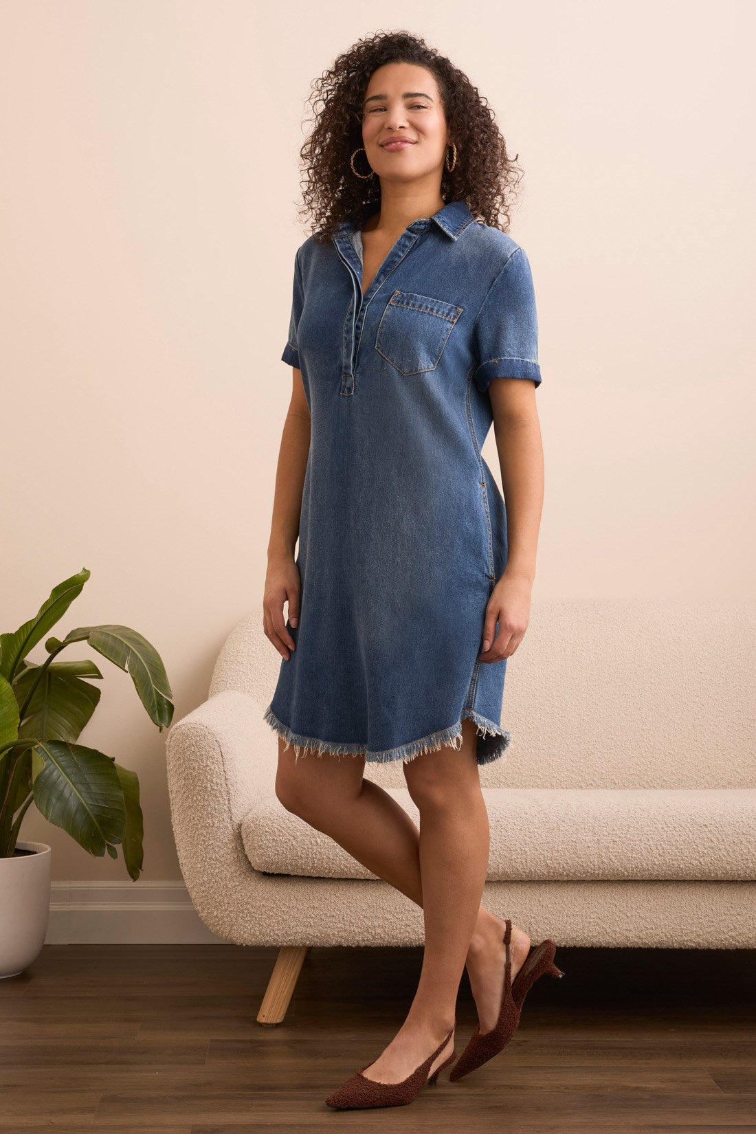 Tribal | Pop Over Shirt Dress W/ Pocket