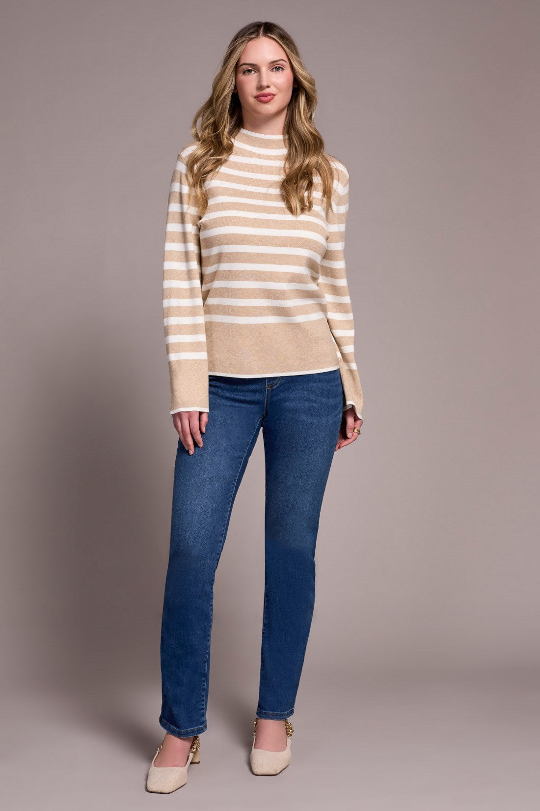 Tribal | L/s Funnel Nk Sweater-h Slate