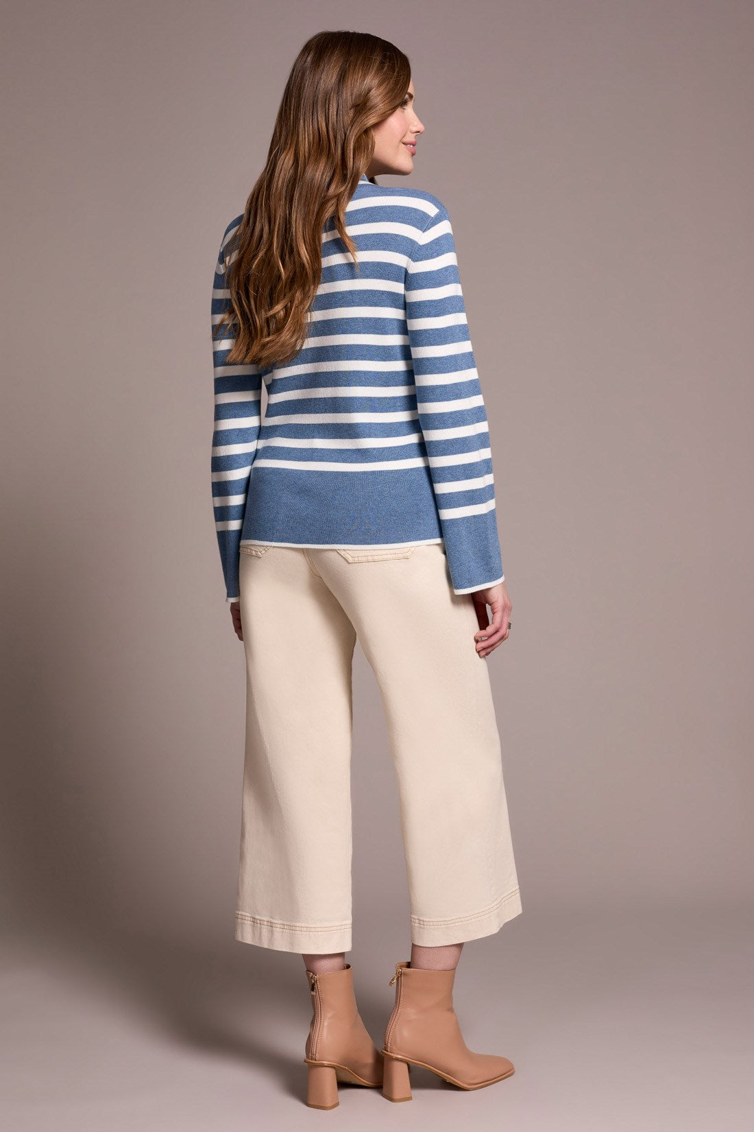 Tribal | L/s Funnel Nk Sweater-h Slate