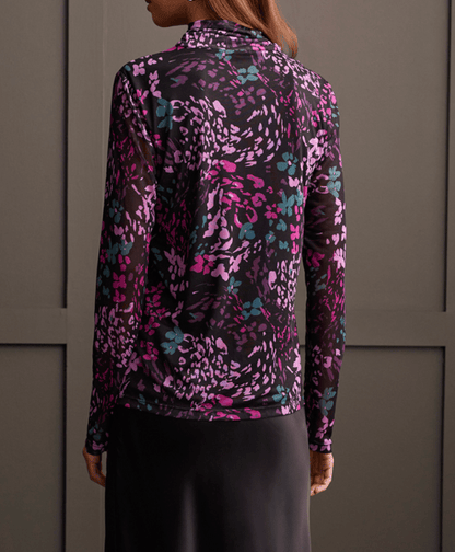 Tribal | Tribal | Magenta Turtleneck Lined Top | Cloister Collection | TOPS