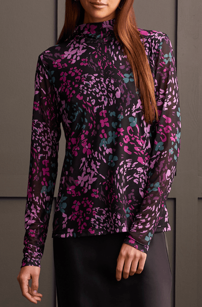 Tribal | Tribal | Magenta Turtleneck Lined Top | Cloister Collection | TOPS