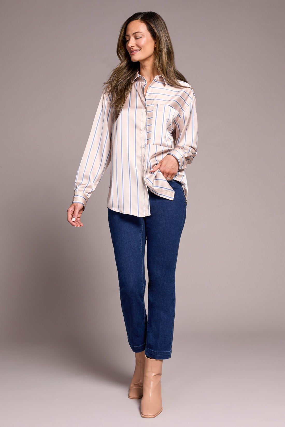 Tribal | Shirt W/ Cuts-beige