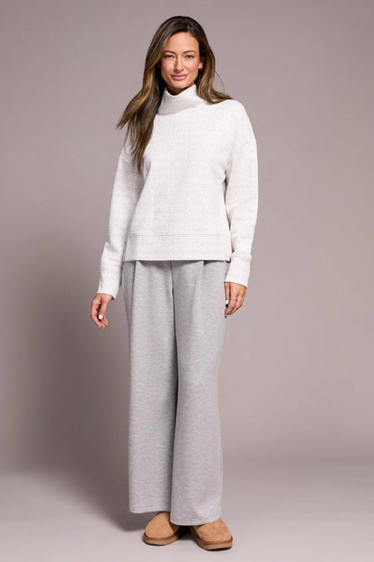 Tribal | L/s Funnel Neck Top-h Frostgre