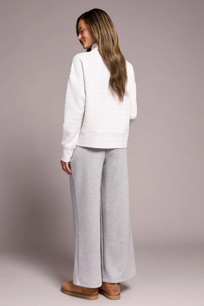 Tribal | L/s Funnel Neck Top-h Frostgre