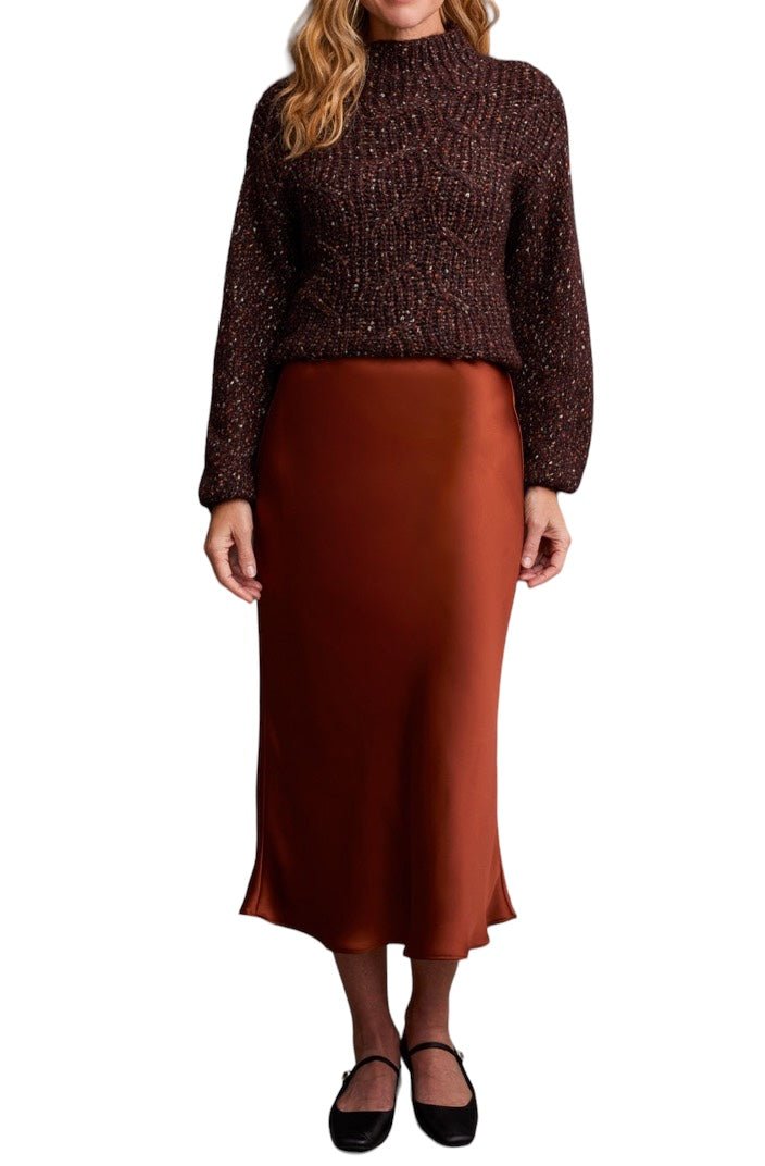 Tribal | Tribal | Pull On Midi Skirt Elastic Wai | Cloister Collection | SWEATERSSEPARAT