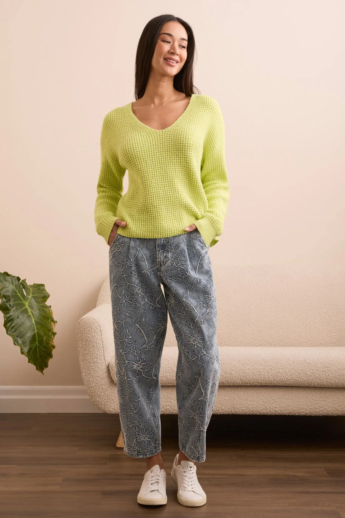 Tribal | Drop Shoulder V-neck Sweater-l