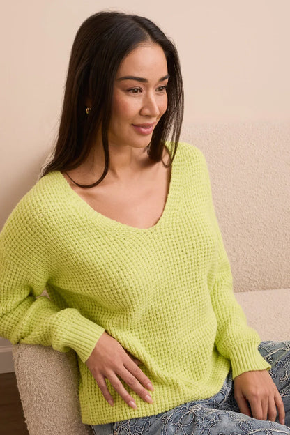 Tribal | Drop Shoulder V-neck Sweater-l