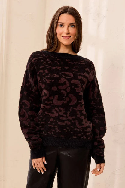 Wear Two Ways Textured V-Neck Button At Back Knit Sweater
