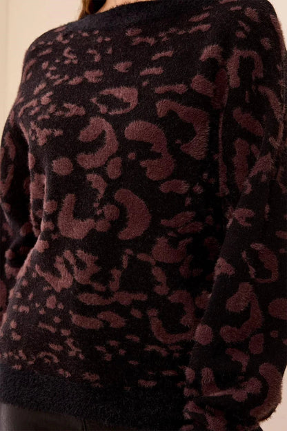 Wear Two Ways Textured V-Neck Button At Back Knit Sweater
