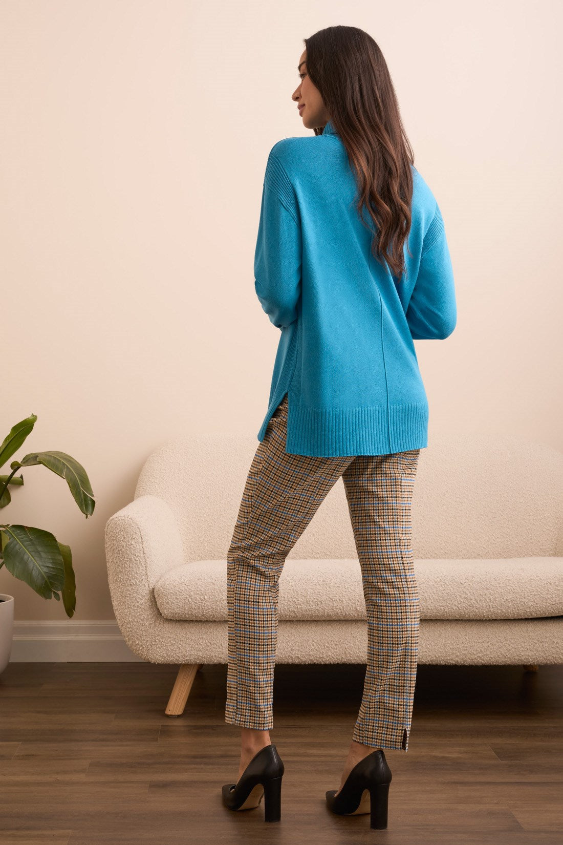 Tribal | L/s Turtle Nk Sweater-bran