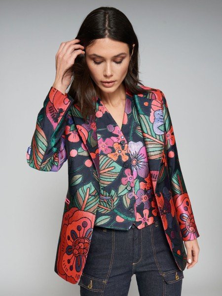 Vilagallo | Vilagallo | Jacket Jacquard Flower | Cloister Collection | Blazer