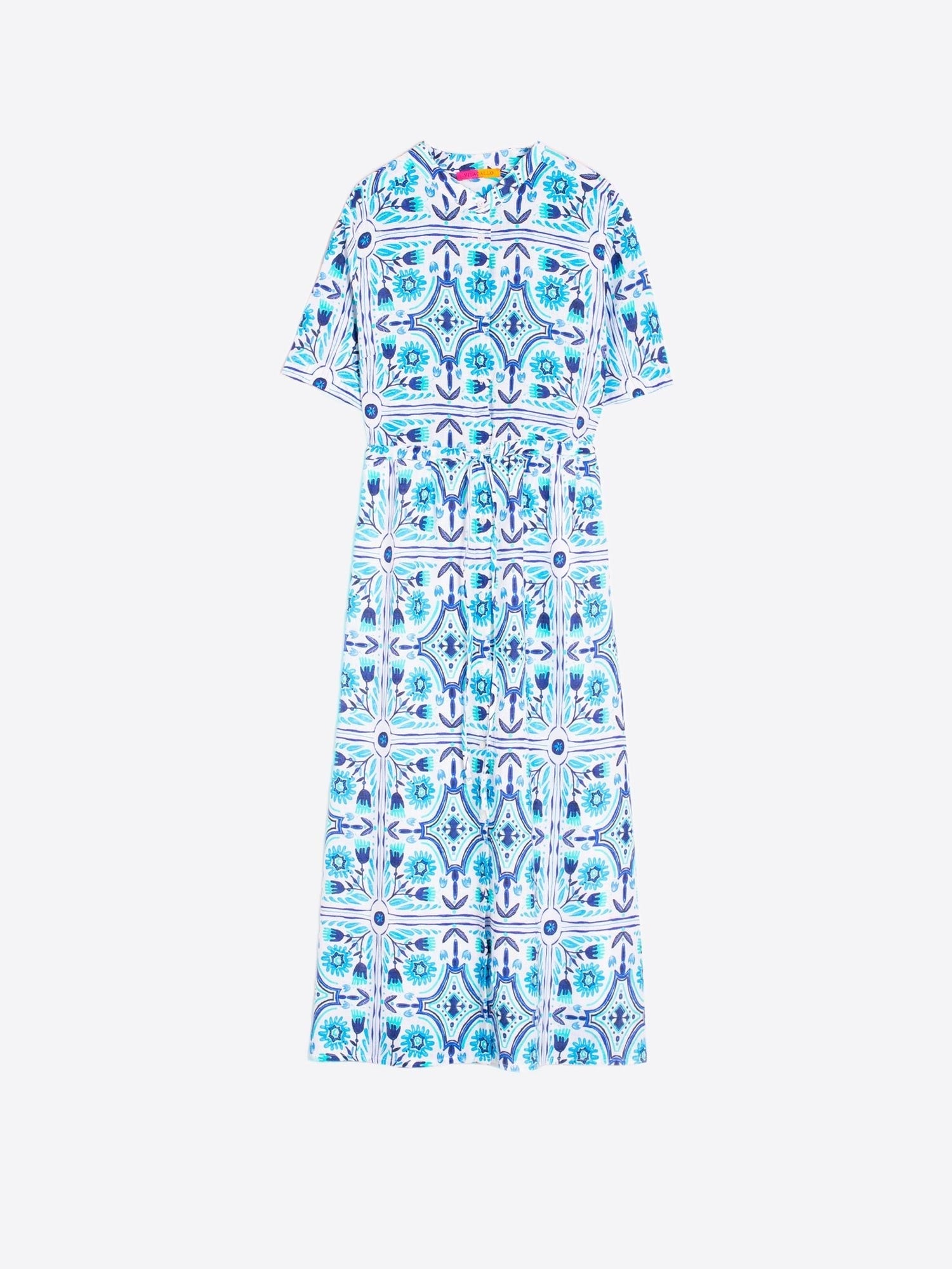 Vilagallo | Blue Print Dress