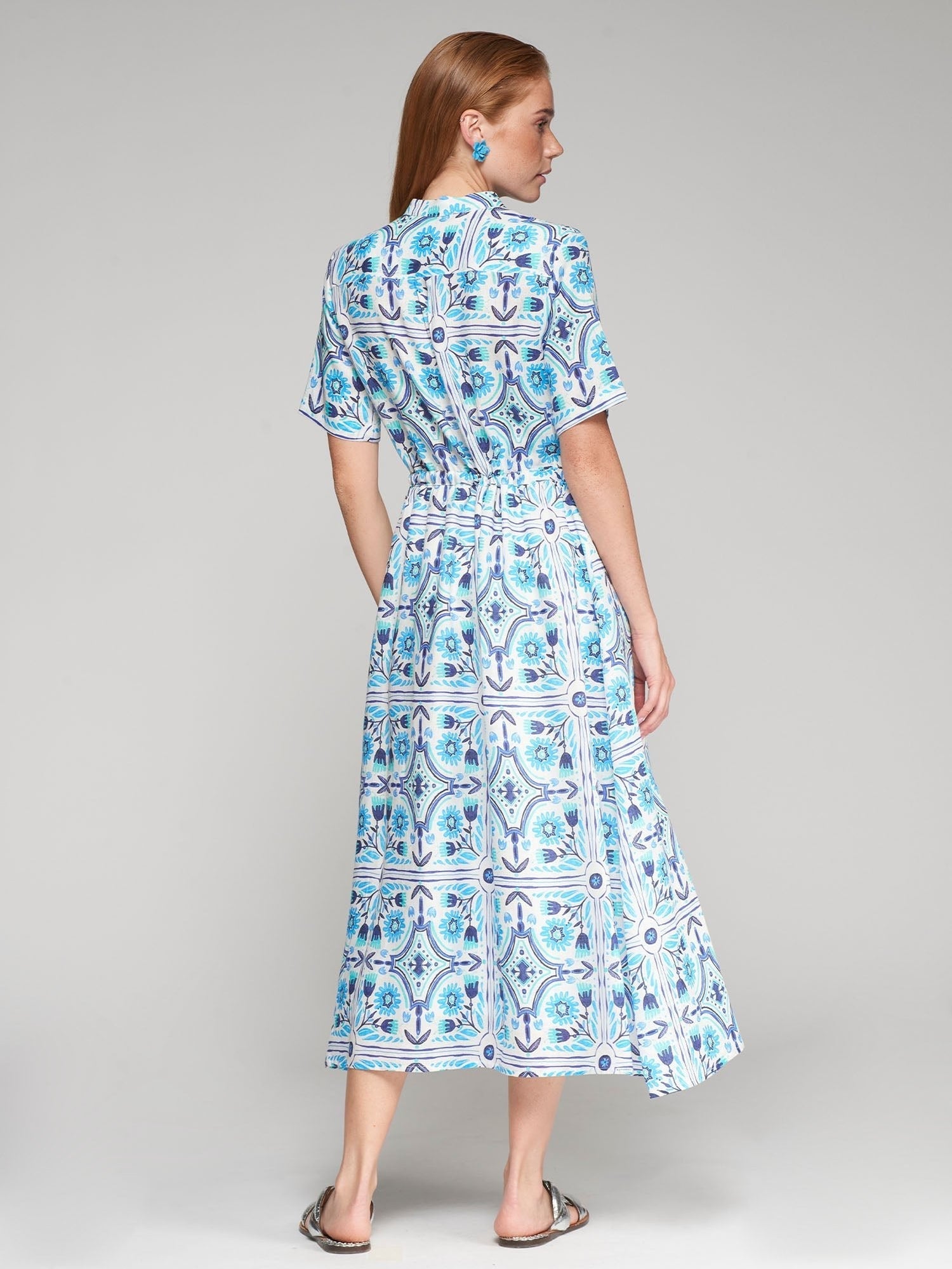 Vilagallo | Blue Print Dress