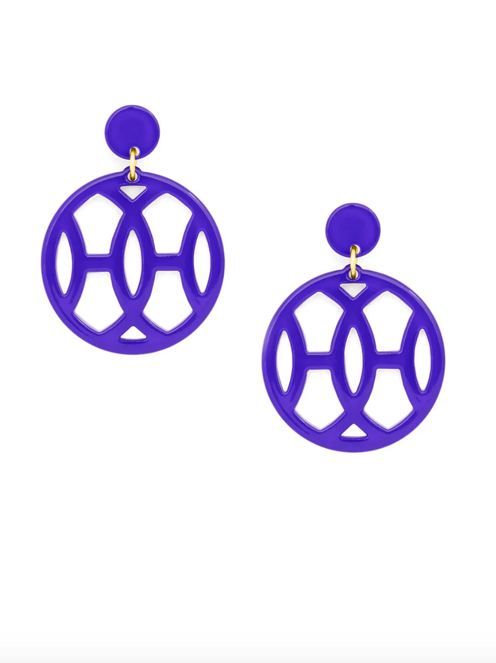 Zenzii | Zenzii | Resin Geometric Drop Earring - Cobalt | Cloister Collection |