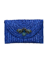 Load image into Gallery viewer, Haute &amp; Happy | Handwoven Clutch Blue
