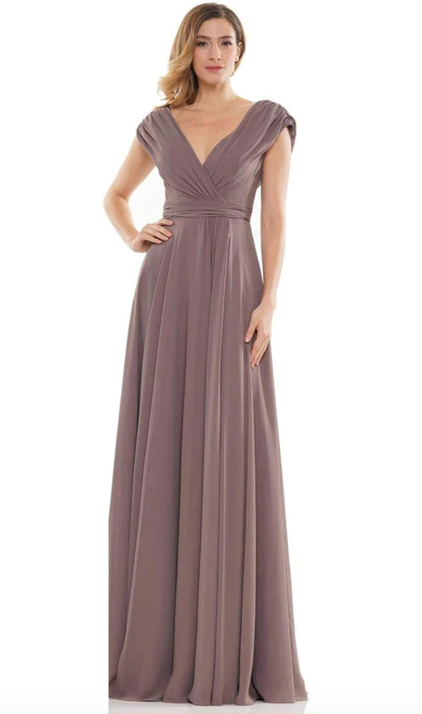 Marsoni | Shirred Cap Slv. Gown